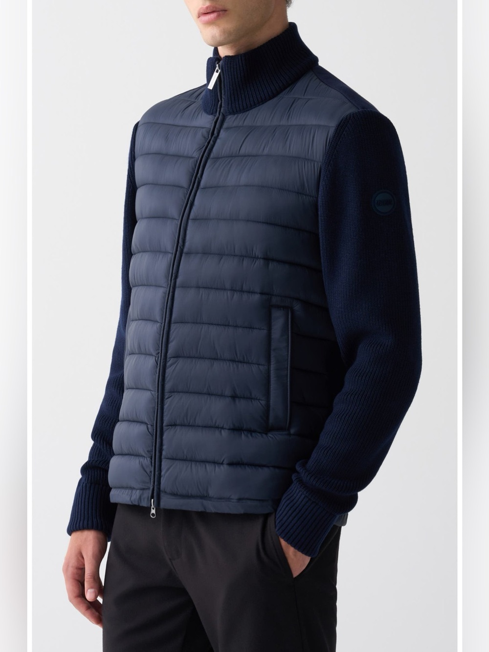 COLMAR Legacies Water Resistant Mixed Media Jacket Navy Size 52 (Large) NWOT